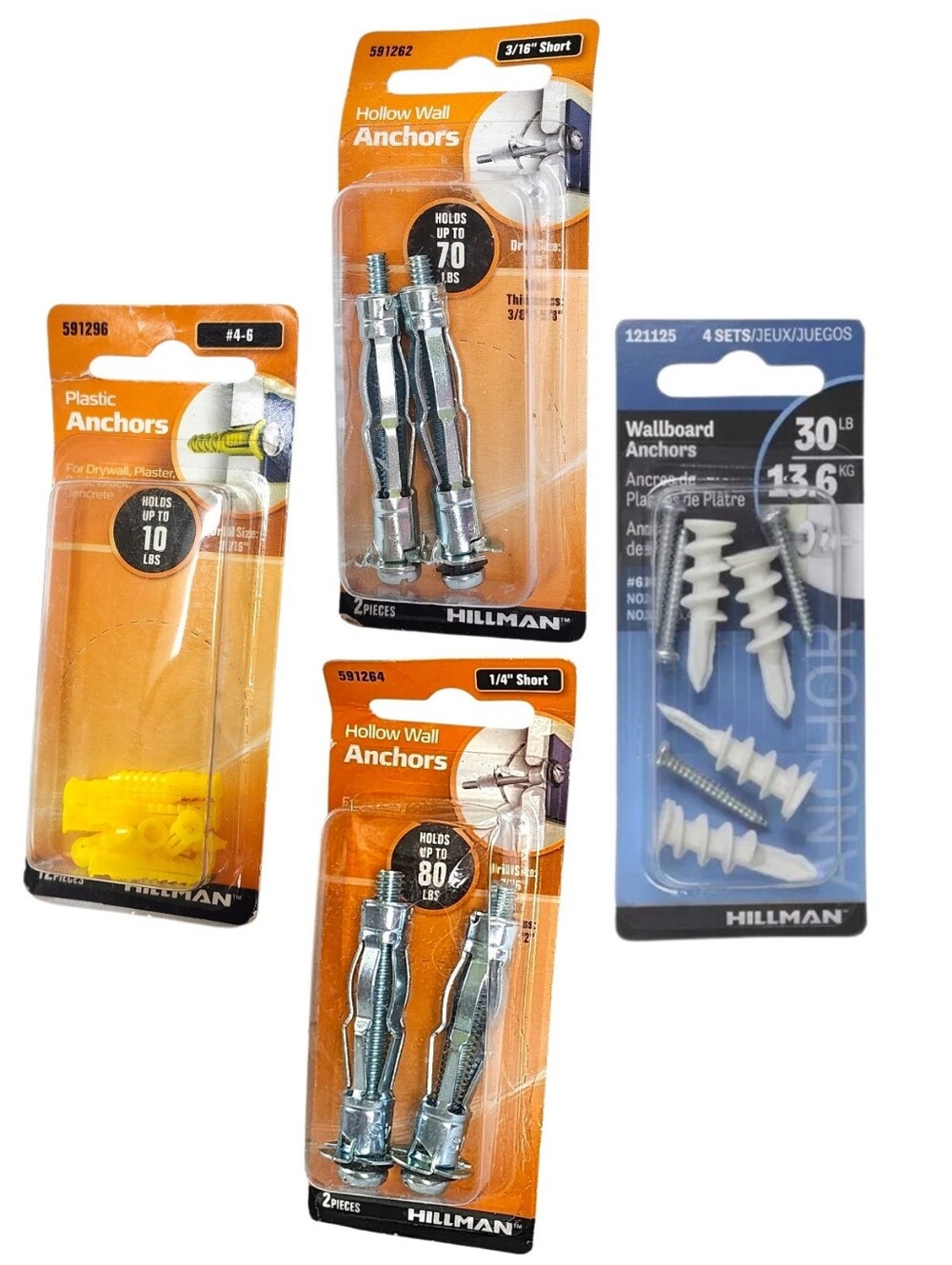 4 Boxes Of Hillman Anchor Hardware